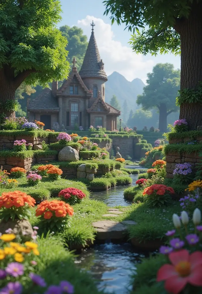 30+ Minecraft Flower Garden Builds to Inspire Your Next Creation - 7. Enchanted Fairy Garden