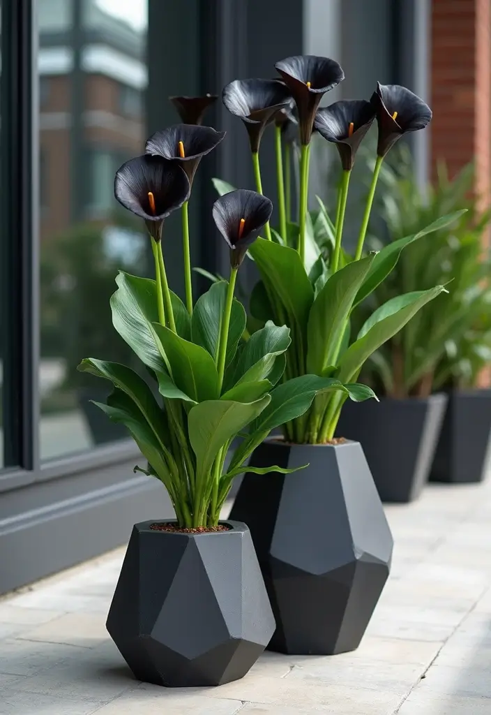 30 Mixed Flower Pot Arrangements That Impress Guests Instantly 13 30 Mixed Flower Pot Arrangements That Impress Guests Instantly - 13. Edgy and Modern