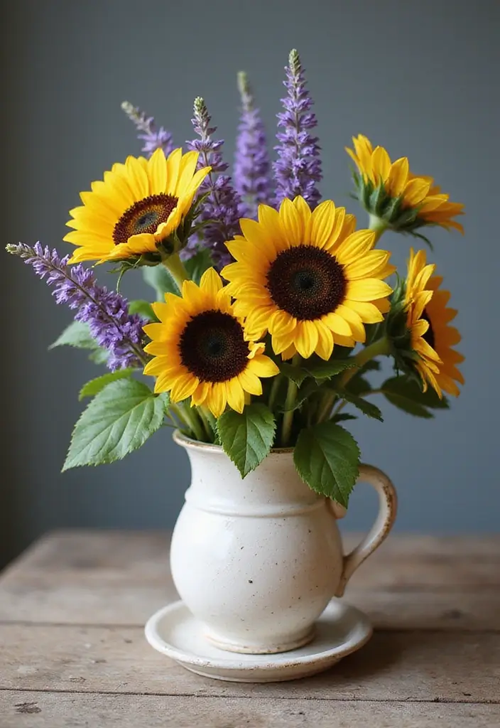 30 Mixed Flower Pot Arrangements That Impress Guests Instantly 24 30 Mixed Flower Pot Arrangements That Impress Guests Instantly - 24. French Country Style