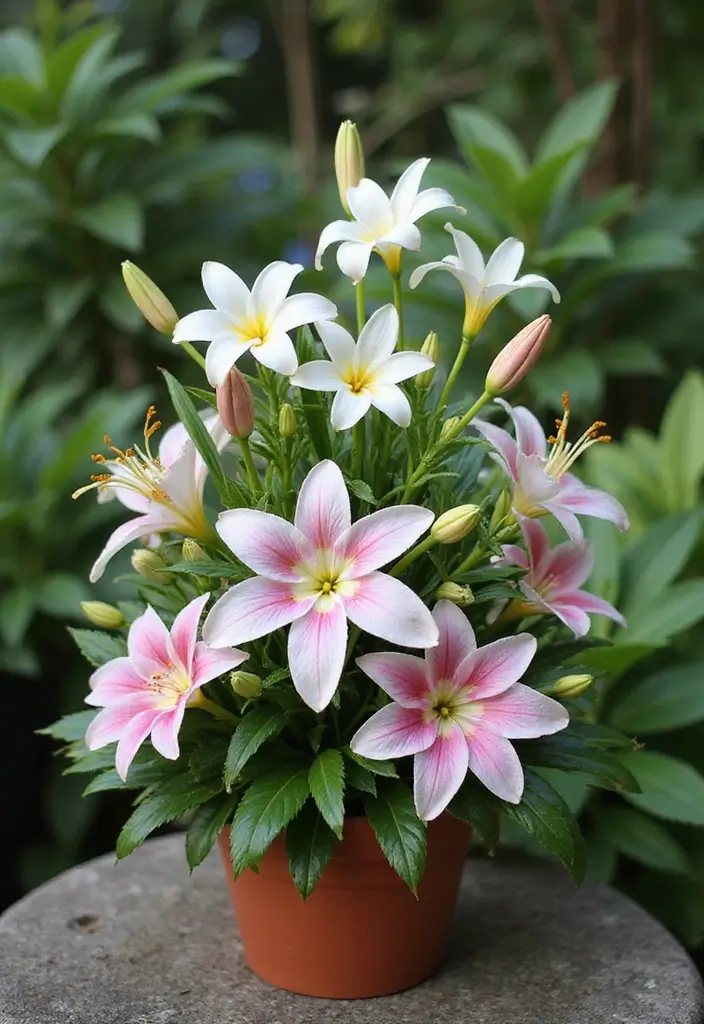 30 Mixed Flower Pot Arrangements That Impress Guests Instantly 29 30 Mixed Flower Pot Arrangements That Impress Guests Instantly - 29. Aromatic Floral Affair