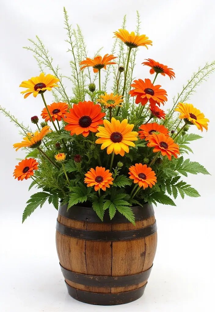 30 Mixed Flower Pot Arrangements That Impress Guests Instantly 5 30 Mixed Flower Pot Arrangements That Impress Guests Instantly - 5. Whimsical Wildflower Mix