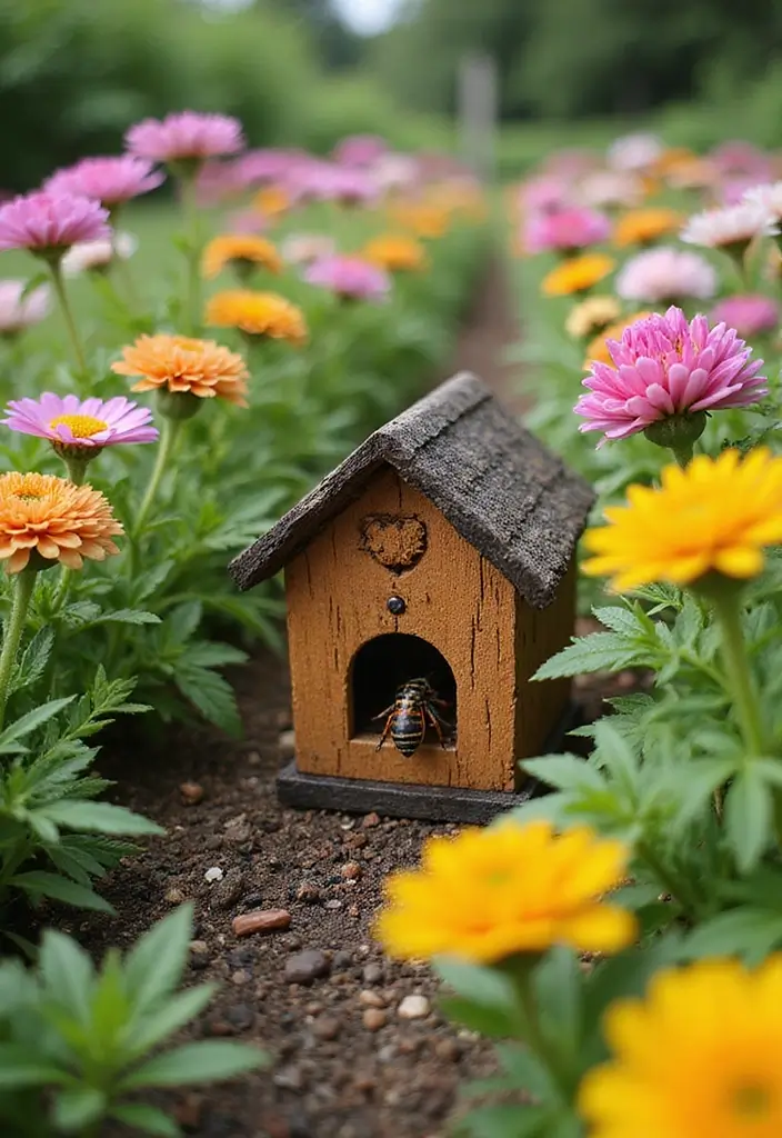 30+ Narrow Flower Bed Solutions to Maximize Small Spaces - 21. Insect Hotels
