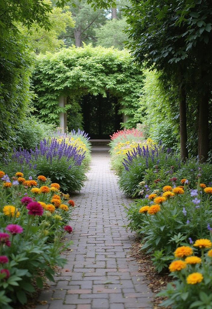 30+ Narrow Flower Bed Solutions to Maximize Small Spaces - 5. Narrow Garden Pathways