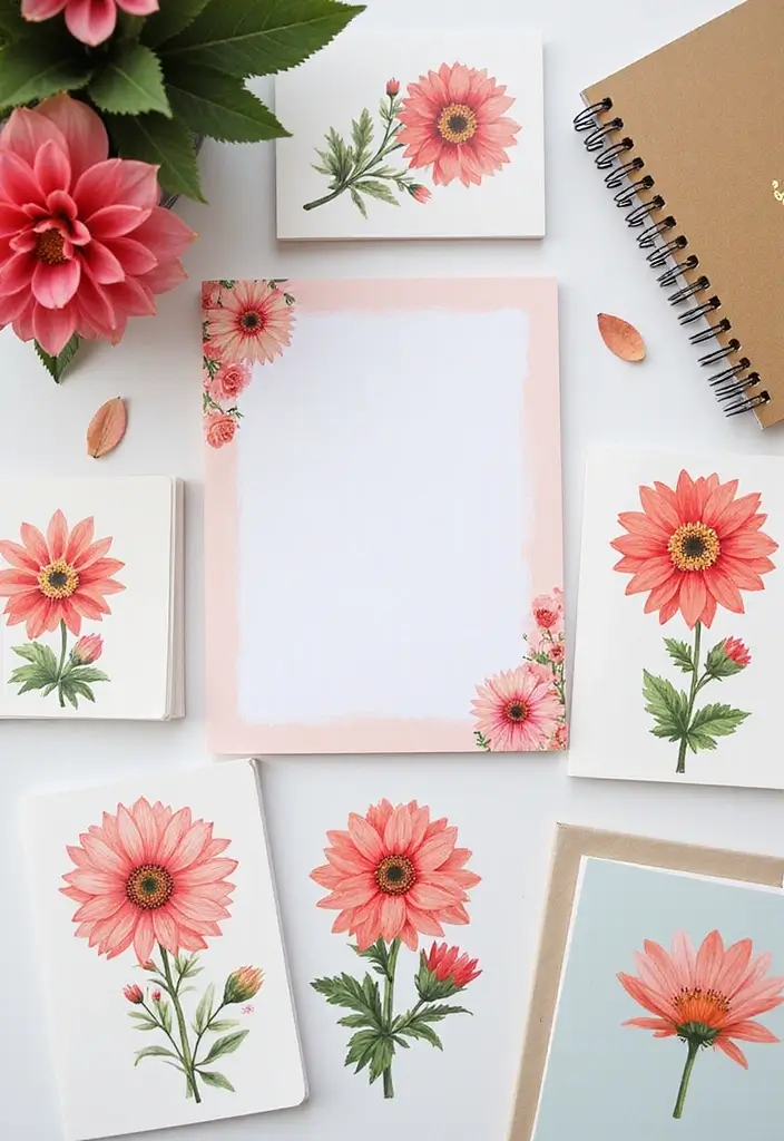 30 November Birth Flower Ideas for Unique Arrangements and Jewelry - 14. Chrysanthemum-Themed Stationery