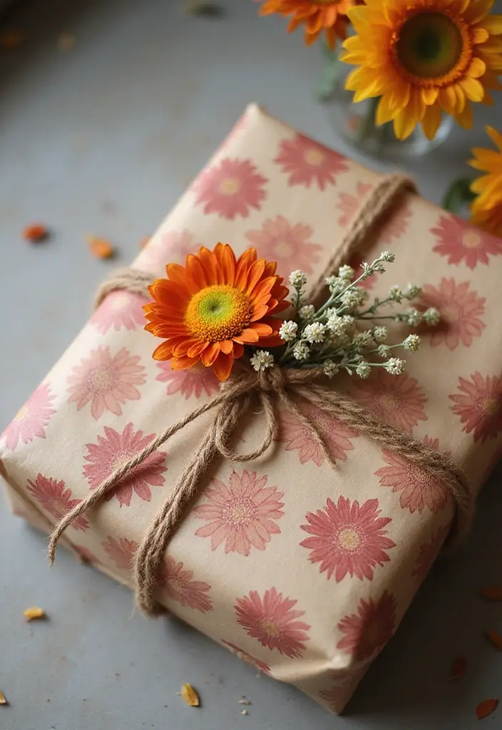 30 November Birth Flower Ideas for Unique Arrangements and Jewelry - 15. Chrysanthemum Gift Wrapping Ideas