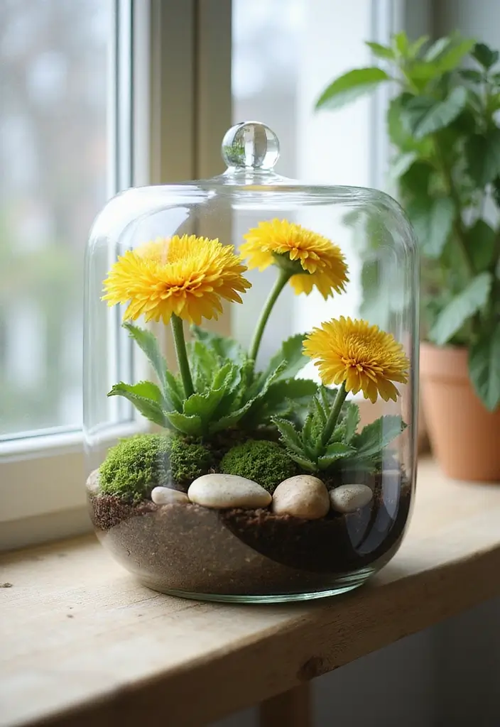 30 November Birth Flower Ideas for Unique Arrangements and Jewelry - 16. Chrysanthemum Terrarium Creations