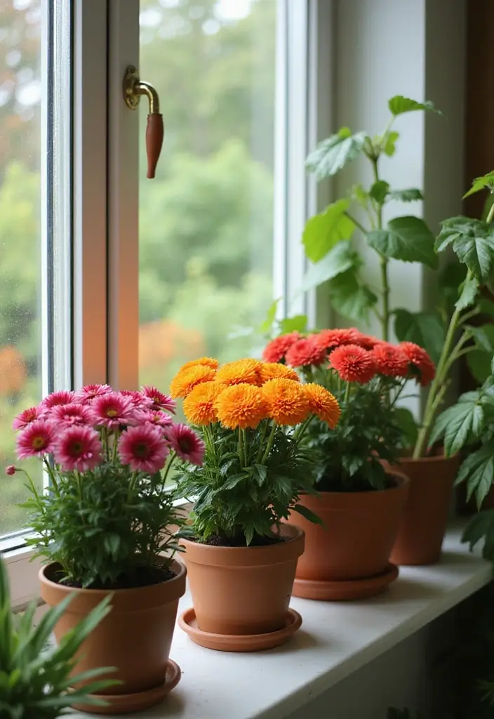 30 November Birth Flower Ideas for Unique Arrangements and Jewelry - 24. Chrysanthemum Planters for Indoor Gardens