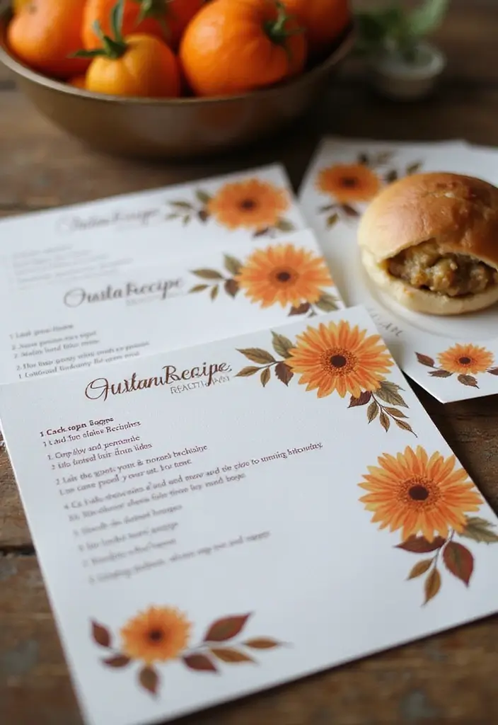 30 November Birth Flower Ideas for Unique Arrangements and Jewelry - 26. Chrysanthemum-Themed Recipe Cards