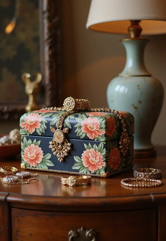30 November Birth Flower Ideas for Unique Arrangements and Jewelry - 29. Chrysanthemum-Inspired Jewelry Boxes