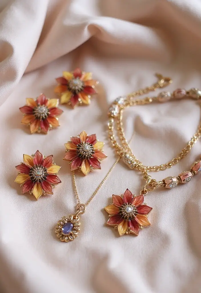 30 November Birth Flower Ideas for Unique Arrangements and Jewelry - 4. Chrysanthemum Jewelry Designs