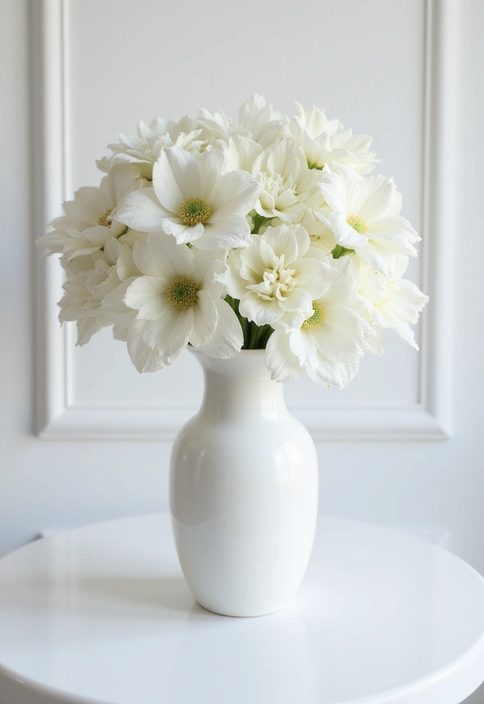30 October Flower Bouquet Inspirations Youll Fall in Love With 24. Monochrome Magic All White Bouquet
