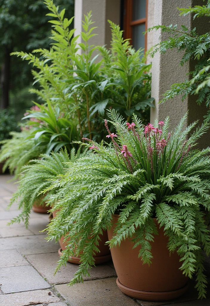 30+ Outdoor Flower Pot Arrangements That Look Gorgeous Year-Round - 17. Dramatic Cascading Plants