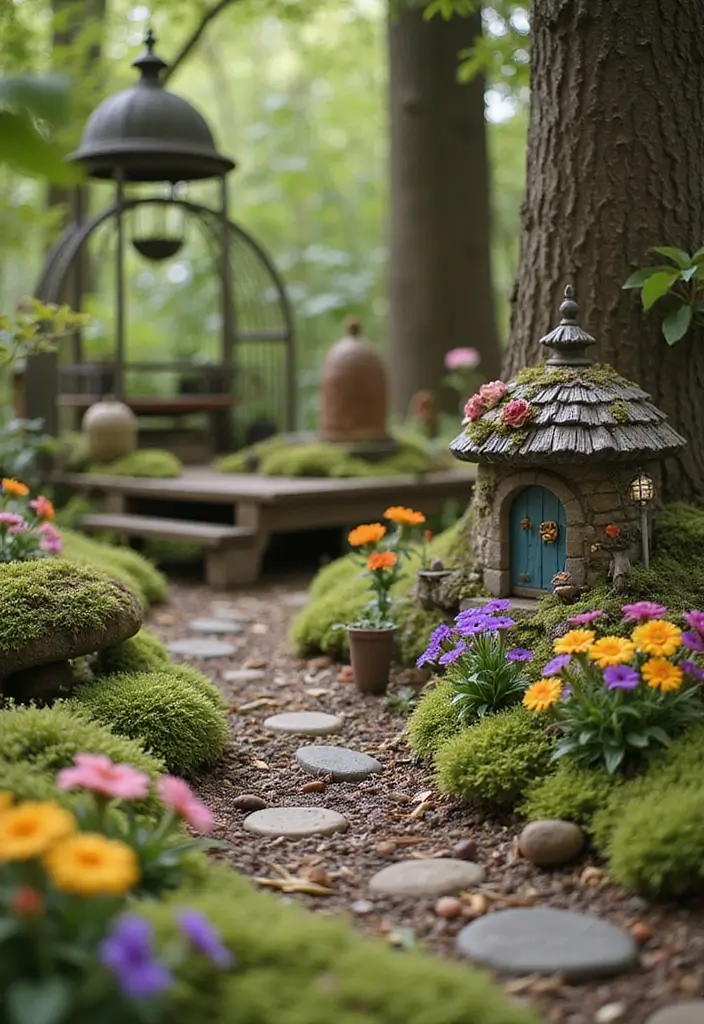 30 Petunias Flower Bed Ideas for Charming Front Yards - 12. Petunias in Fairy Gardens