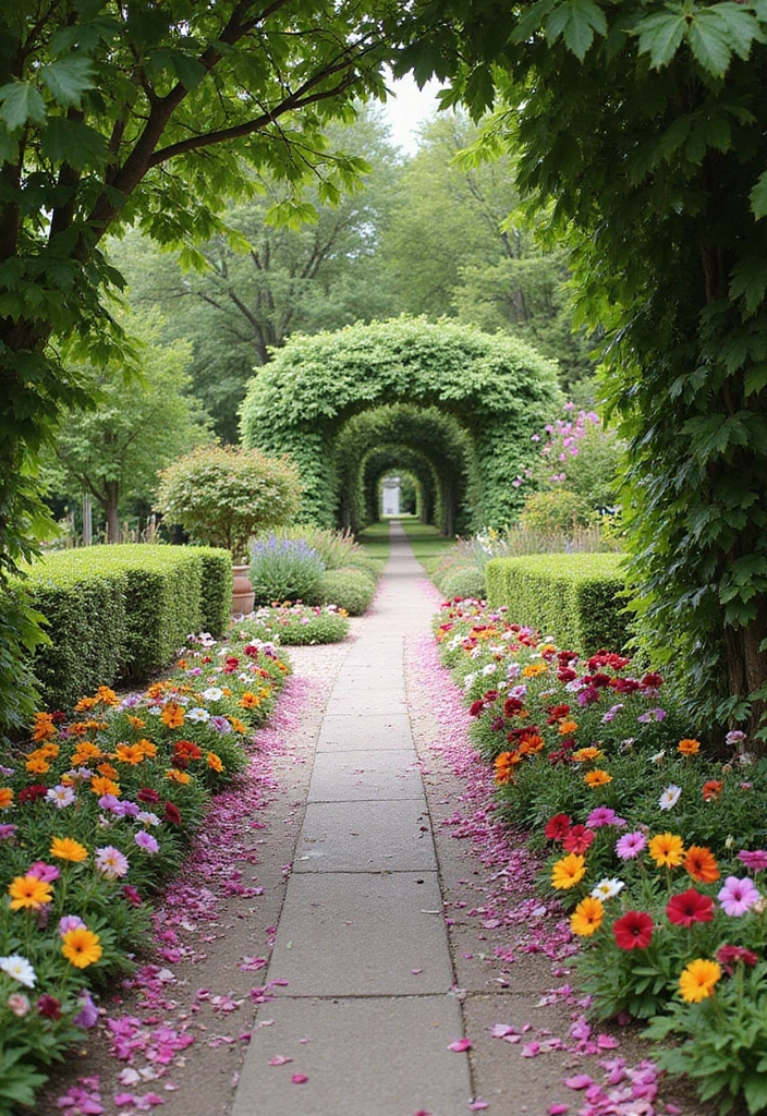 30 Petunias Flower Bed Ideas for Charming Front Yards - 18. Petunias in Garden Paths