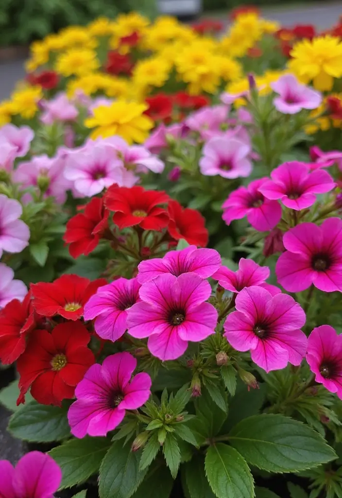 30 Petunias Flower Bed Ideas for Charming Front Yards - 30. Petunia Combinations with Other Flowers