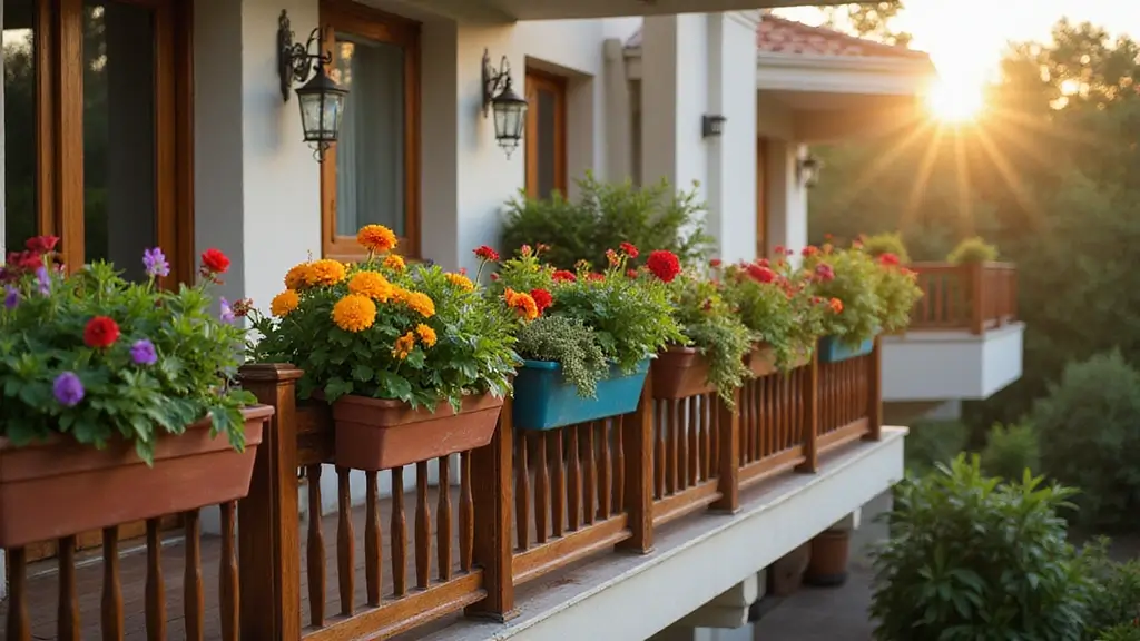 30+ Railing Flower Box Ideas for Balconies and Porches
