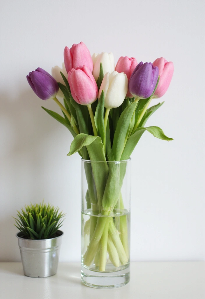 30 Spring Flower Arrangement Ideas to Refresh Your Home - 2. Tulip Tapestry