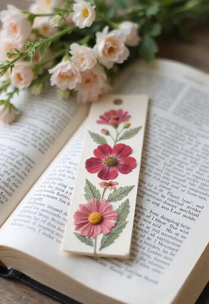 30 Spring Flower Arrangement Ideas to Refresh Your Home - 25. Floral Bookmarks