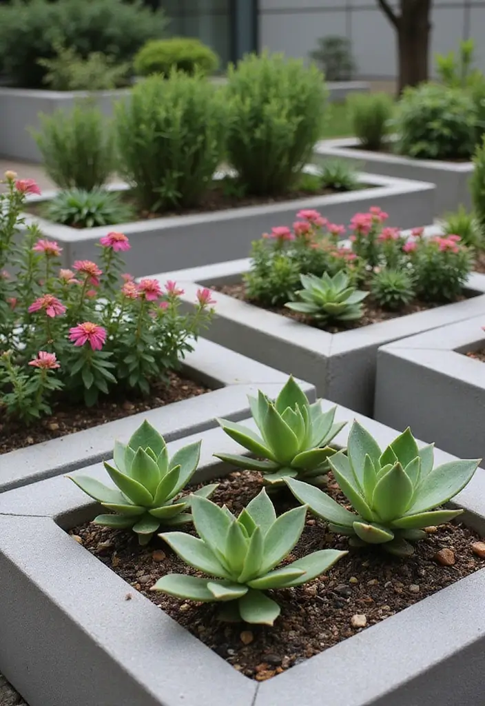 30+ Square Flower Bed Ideas for Modern and Classic Homes - 8. Minimalist Square Planter Boxes