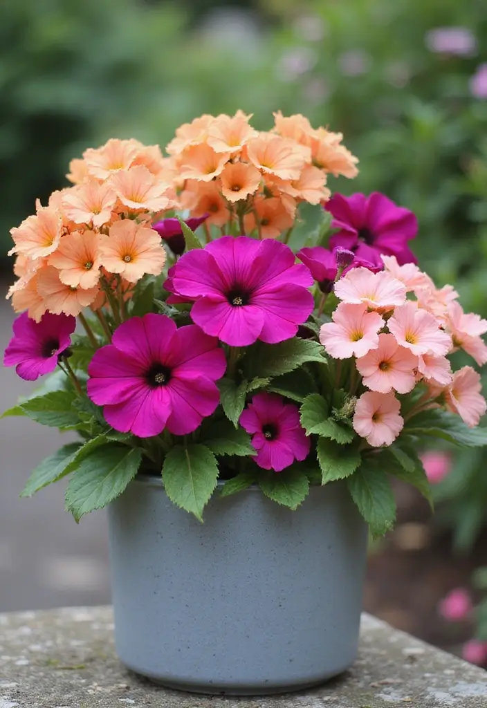 30 Stunning Flower Color Combinations That Always Work Together - 10. Radiant Magenta and Soft Peach