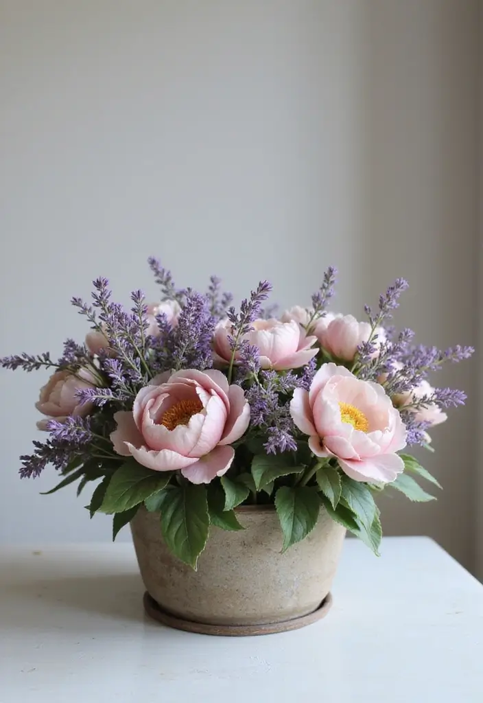 30 Stunning Flower Color Combinations That Always Work Together - 13. Soft Lavender and Dusty Rose