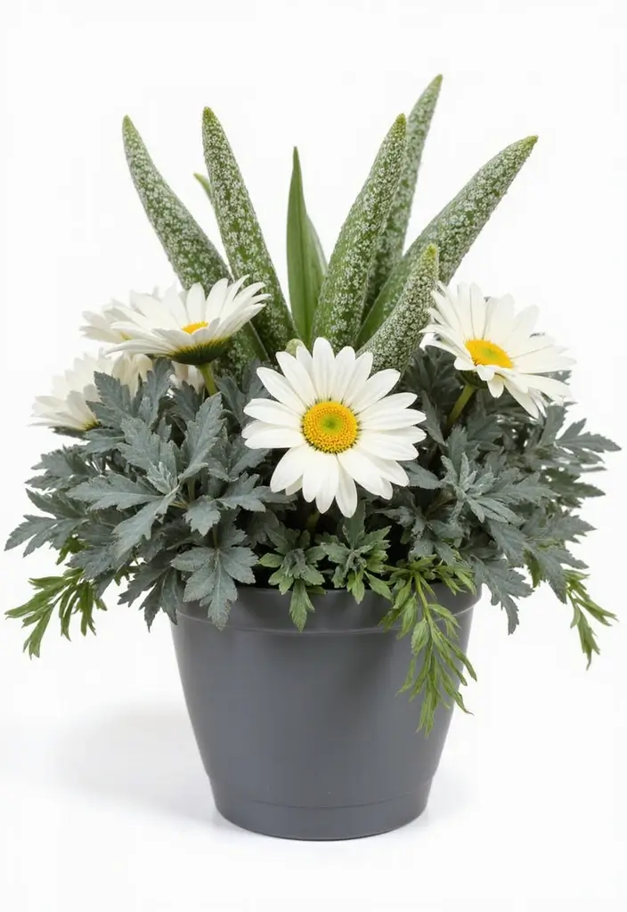 30 Stunning Flower Color Combinations That Always Work Together - 15. Elegant Grey and White