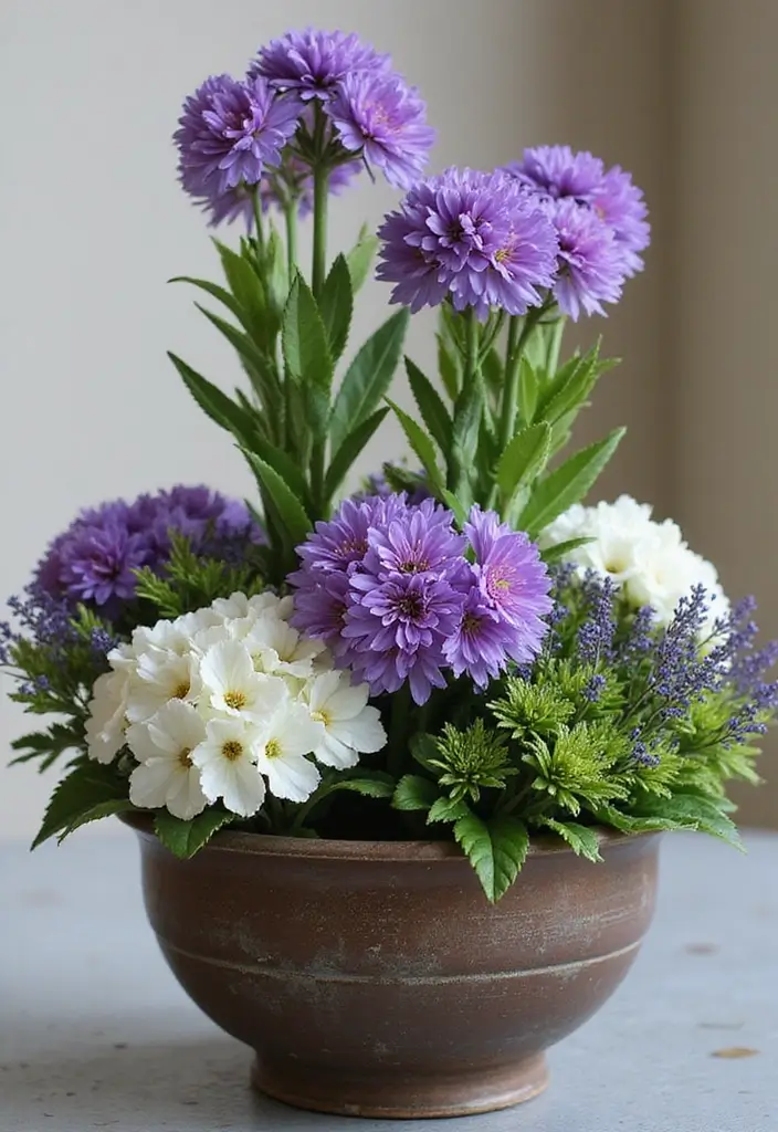 30 Stunning Flower Color Combinations That Always Work Together - 18. Rich Purple and White