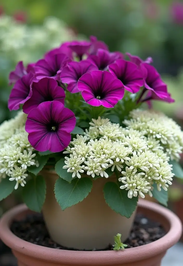 30 Stunning Flower Color Combinations That Always Work Together - 26. Rich Mauve and Soft Cream