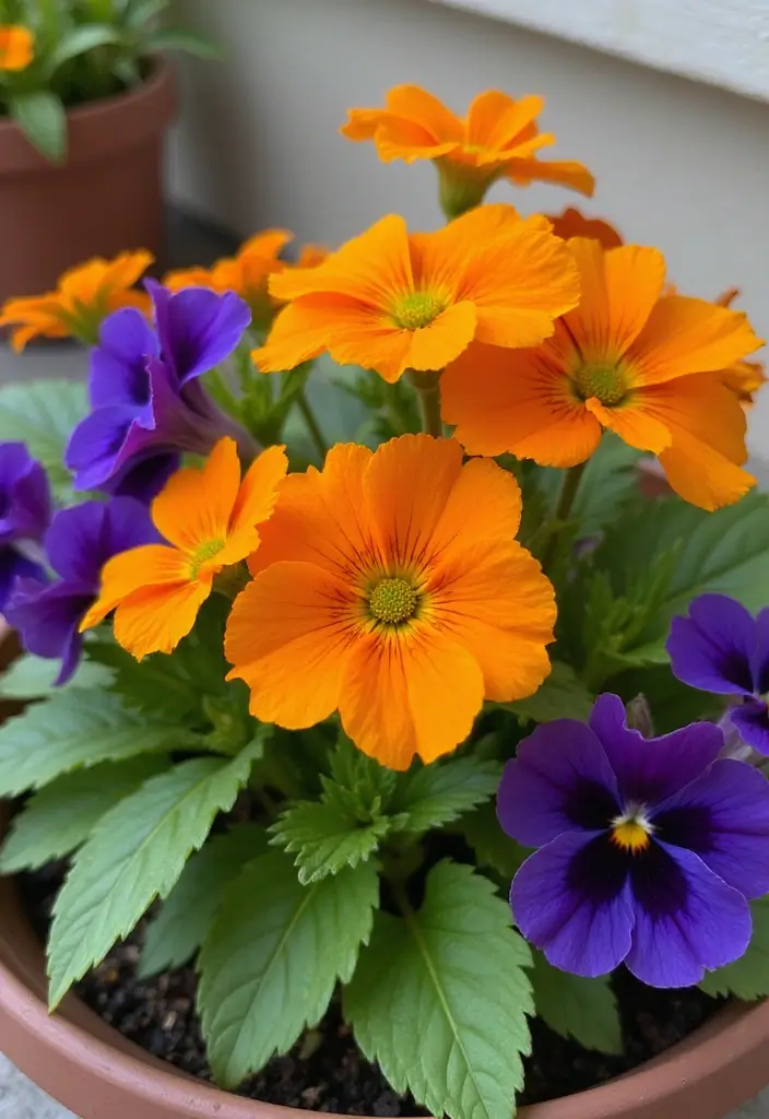 30 Stunning Flower Color Combinations That Always Work Together - 3. Vibrant Orange and Deep Purple
