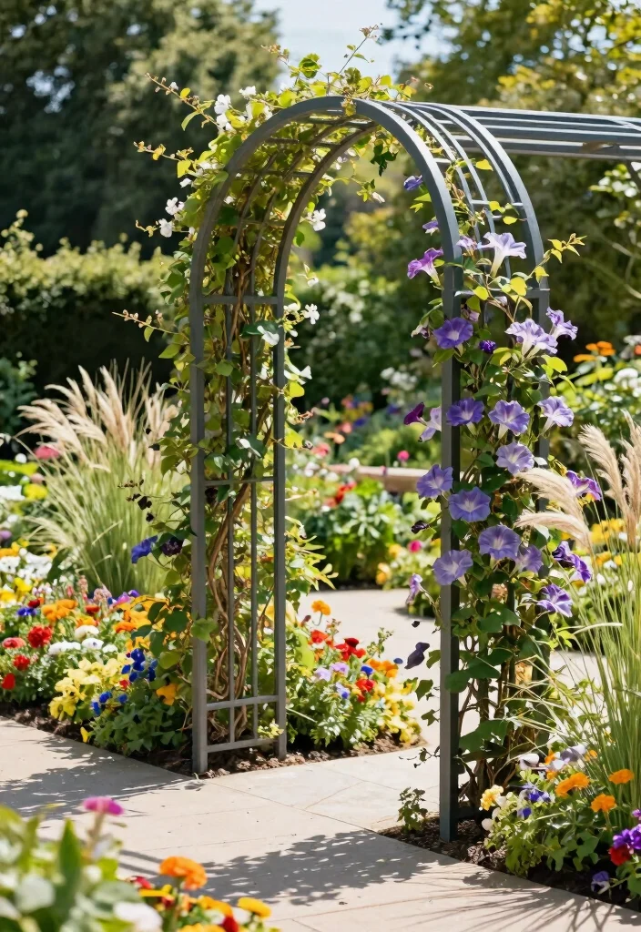 10 Arched Trellis Ideas to Create Garden Entrances and Paths 12 10 Arched Trellis Ideas to Create Garden Entrances and Paths - 2. Metal Trellis Marvel 1