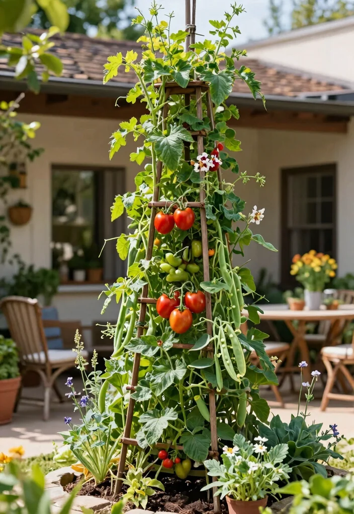 10 Arched Trellis Ideas to Create Garden Entrances and Paths 56 10 Arched Trellis Ideas to Create Garden Entrances and Paths - 6. Vertical Garden Trellis 1