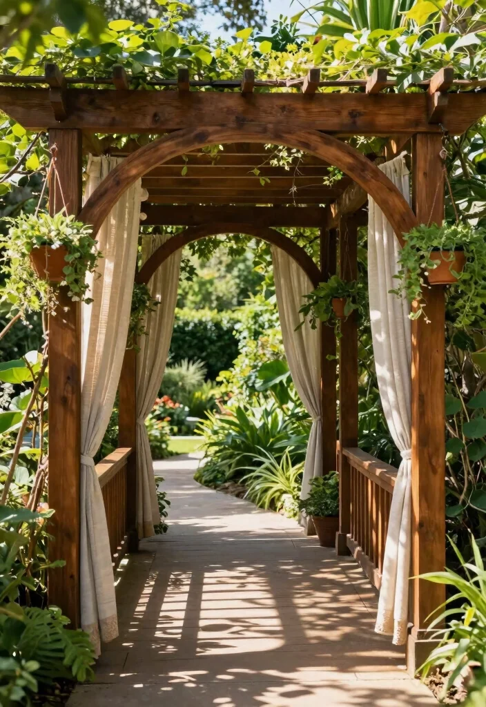 10 Arched Trellis Ideas to Create Garden Entrances and Paths 67 10 Arched Trellis Ideas to Create Garden Entrances and Paths - 7. Arched Trellis with a Pergola 1