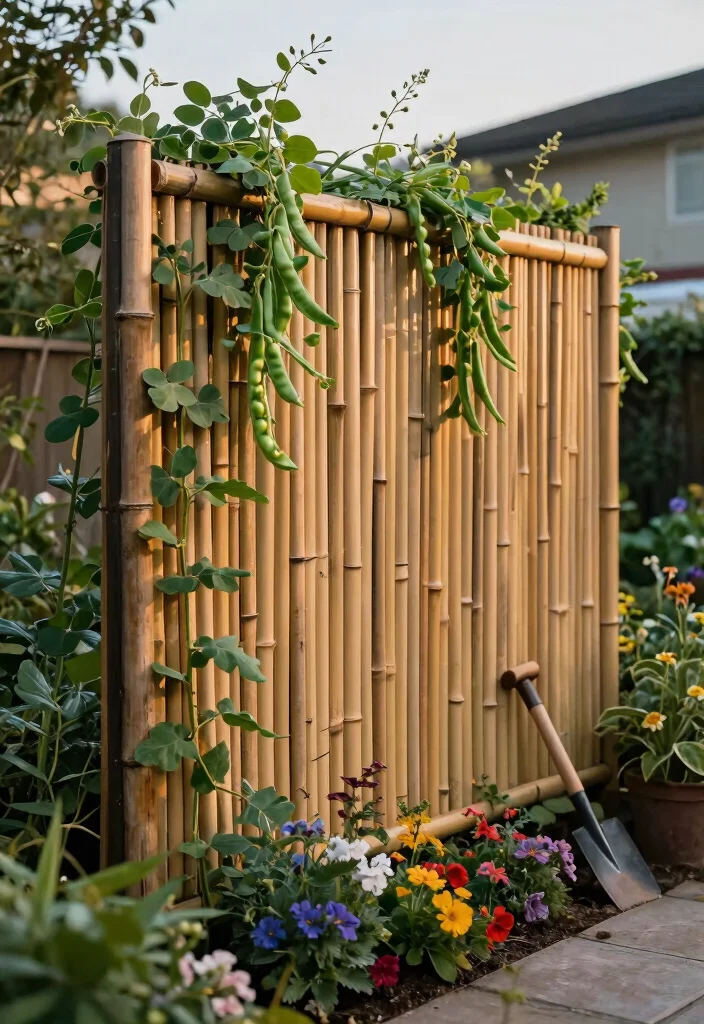 10 Bamboo Trellis Ideas for Natural Garden Privacy - 2. Bamboo as Fencing 1
