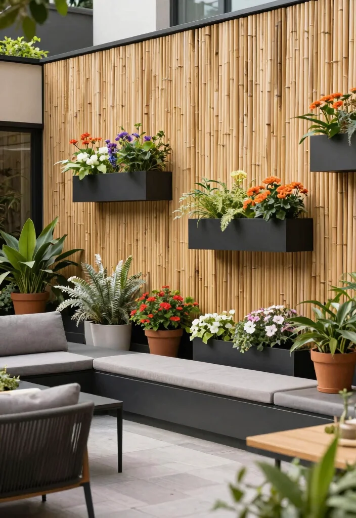 10 Bamboo Trellis Ideas for Natural Garden Privacy - 4. Horizontal Bamboo Panels 1