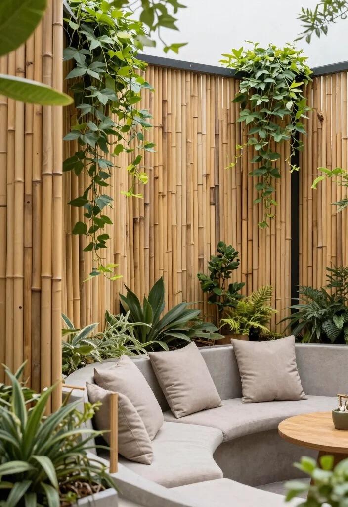 10 Bamboo Trellis Ideas for Natural Garden Privacy - 9. Bamboo Paneling 1