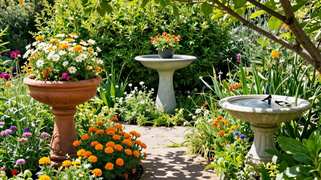 10 Birdbath Planter Ideas for Charming Garden Focal Points