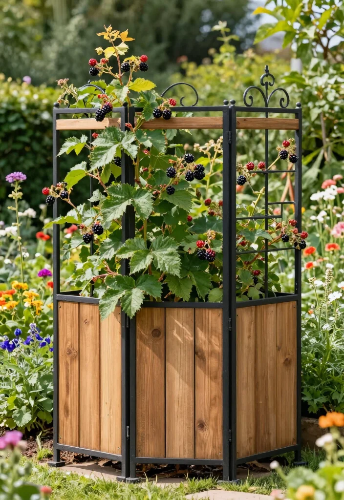 10 Blackberry Fence Ideas for Productive Garden Borders 100 10 Blackberry Fence Ideas for Productive Garden Borders 10. Multi Functional Garden Divider and Blackberry Support 0