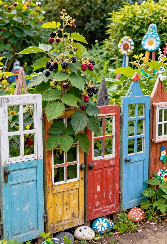 10 Blackberry Fence Ideas for Productive Garden Borders 89 10 Blackberry Fence Ideas for Productive Garden Borders 9. Recycled Materials Fence for Eco Friendly Gardening 0