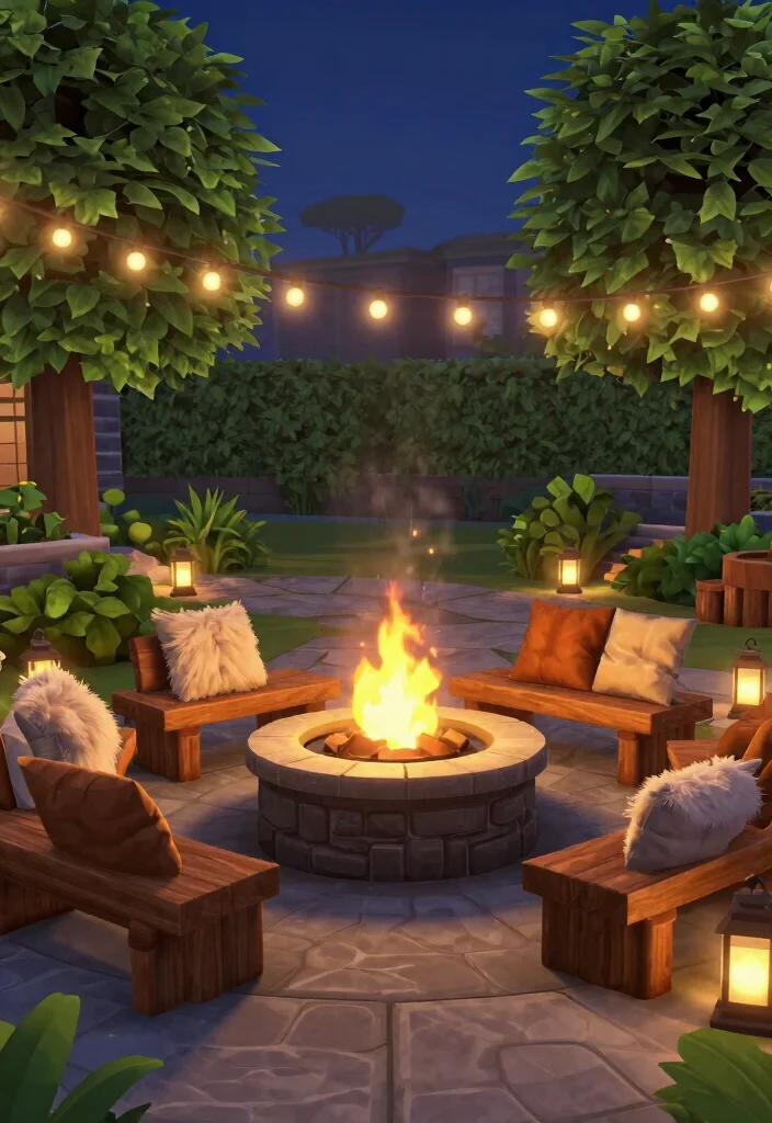 10 Bloxburg Backyard Ideas for Creative Outdoor Layouts 1 10 Bloxburg Backyard Ideas for Creative Outdoor Layouts - 1. Cozy Fire Pit Area 1