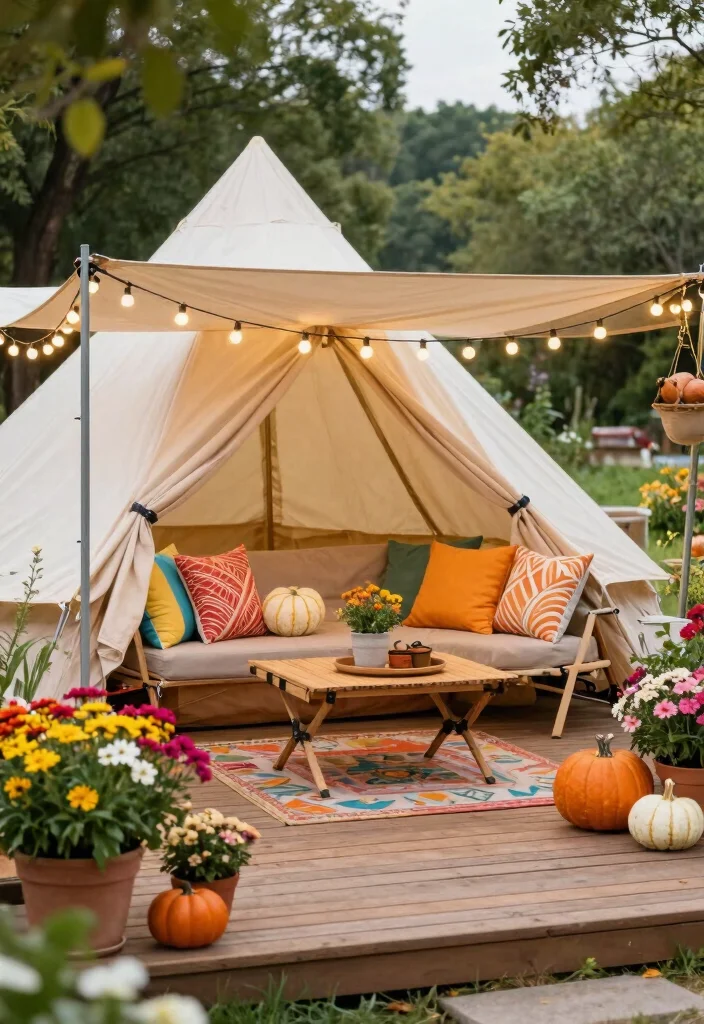 10 Camping Patio Ideas for Rustic Outdoor Comfort - 10. Embrace the Season 1