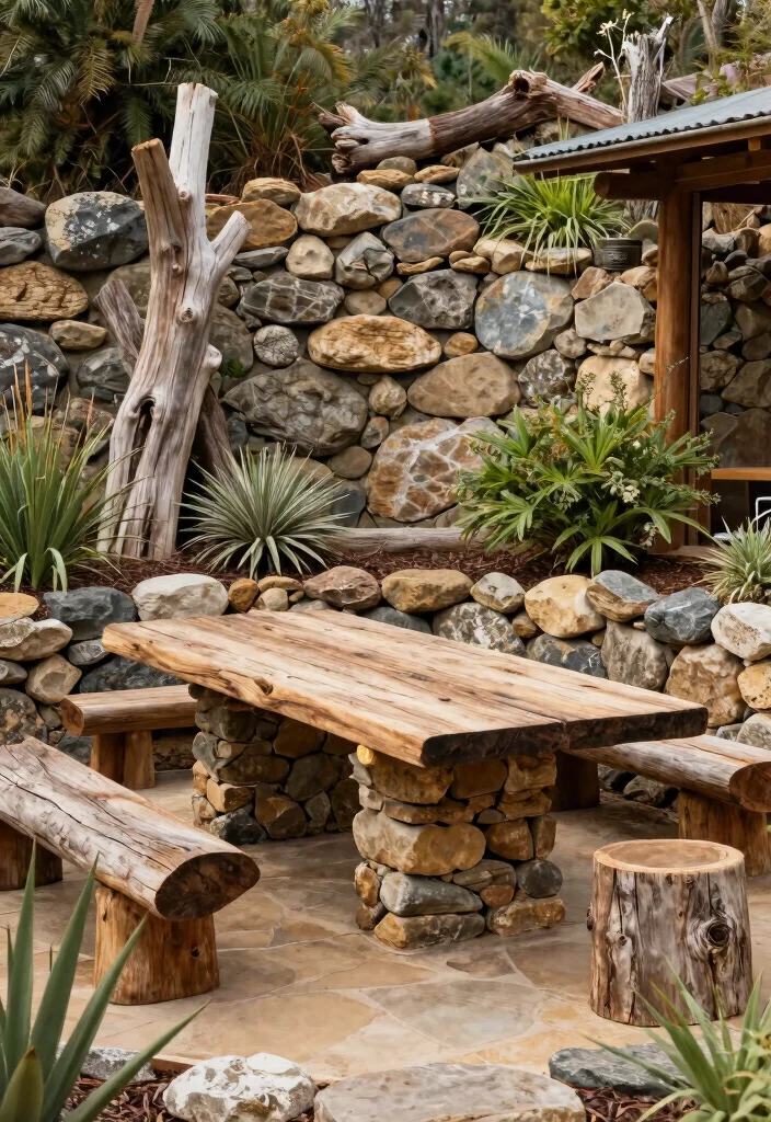 10 Camping Patio Ideas for Rustic Outdoor Comfort - 6. Incorporate Natural Elements 1