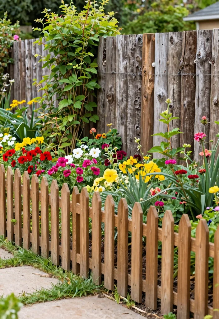 10 Cottage Garden Fence Ideas for Classic Landscape Style - 10. Combining Fence Styles 1