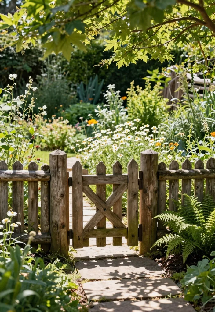 10 Cottage Garden Fence Ideas for Classic Landscape Style - 2. Rustic Log Fences 1