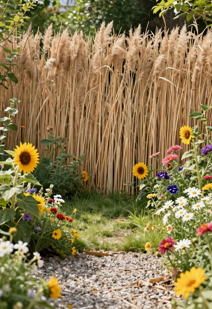 10 Cottage Garden Fence Ideas for Classic Landscape Style - 6. Grass or Reed Fences 1