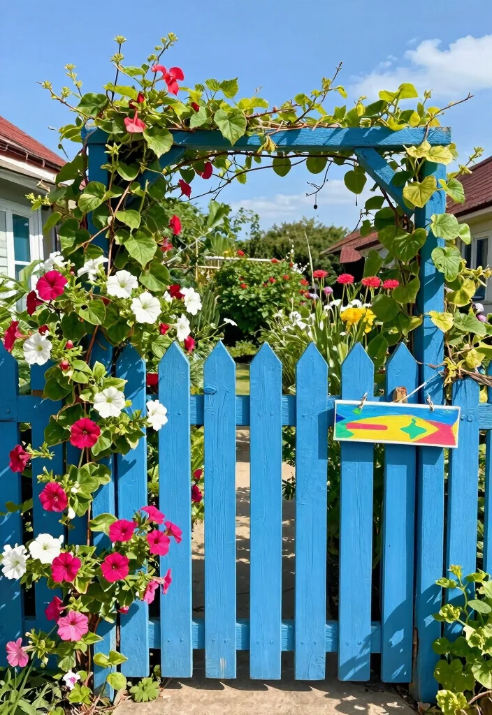 10 Cottage Garden Fence Ideas for Classic Landscape Style - 7. Painted Wooden Fences 1