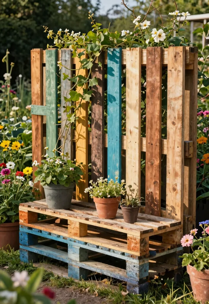 10 Cute Garden Fence Ideas to Add Personality Outdoors - 2. Upcycled Pallet Fencing 1