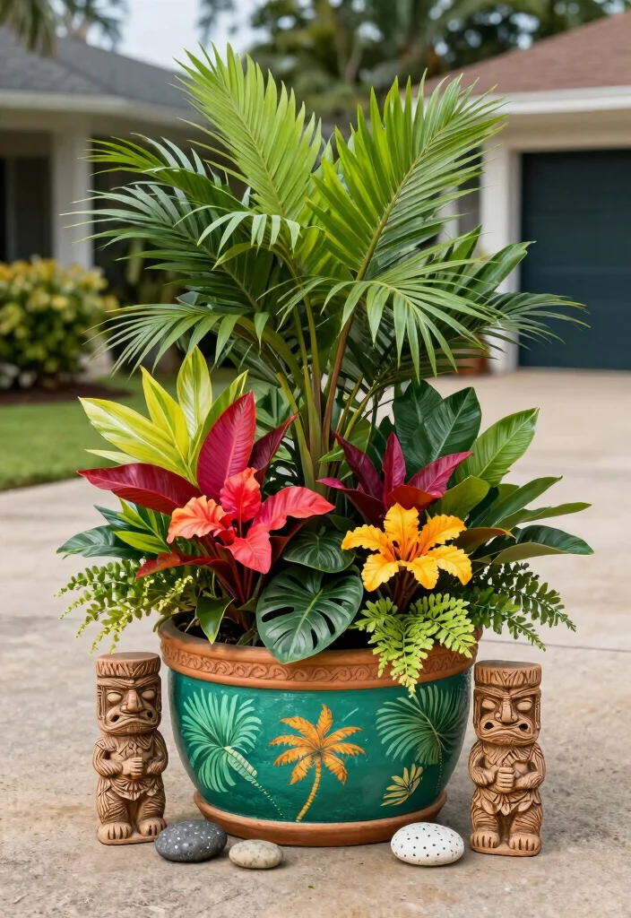 10 Driveway Planter Ideas to Boost Curb Appeal on a Budget - 10. Create a Themed Planter Arrangement 1