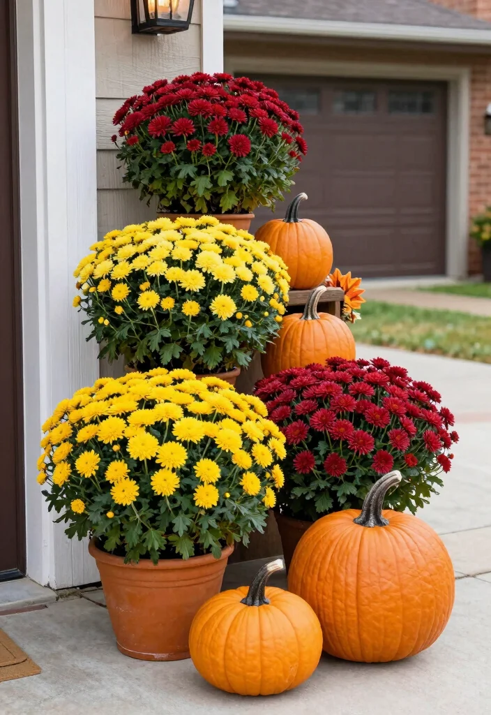 10 Driveway Planter Ideas to Boost Curb Appeal on a Budget - 9. Use Seasonal Decor 1
