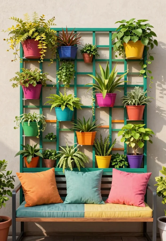 10 Patio Trellis Ideas to Add Shade and Style Outdoors - 10. Customizable Colorful Trellis 1