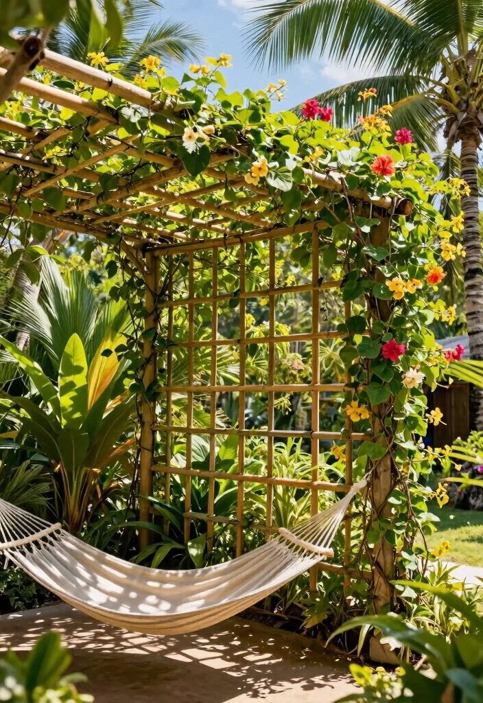 10 Patio Trellis Ideas to Add Shade and Style Outdoors - 3. Beautiful Bamboo Trellis 1
